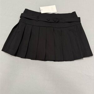 Zara  Pleated Mini Skort in black Extra Small